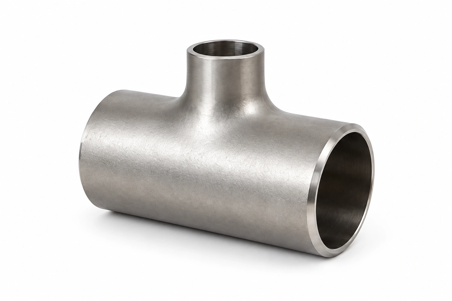 Reducing Butt-Weld Tee — Natural Stainless Steel