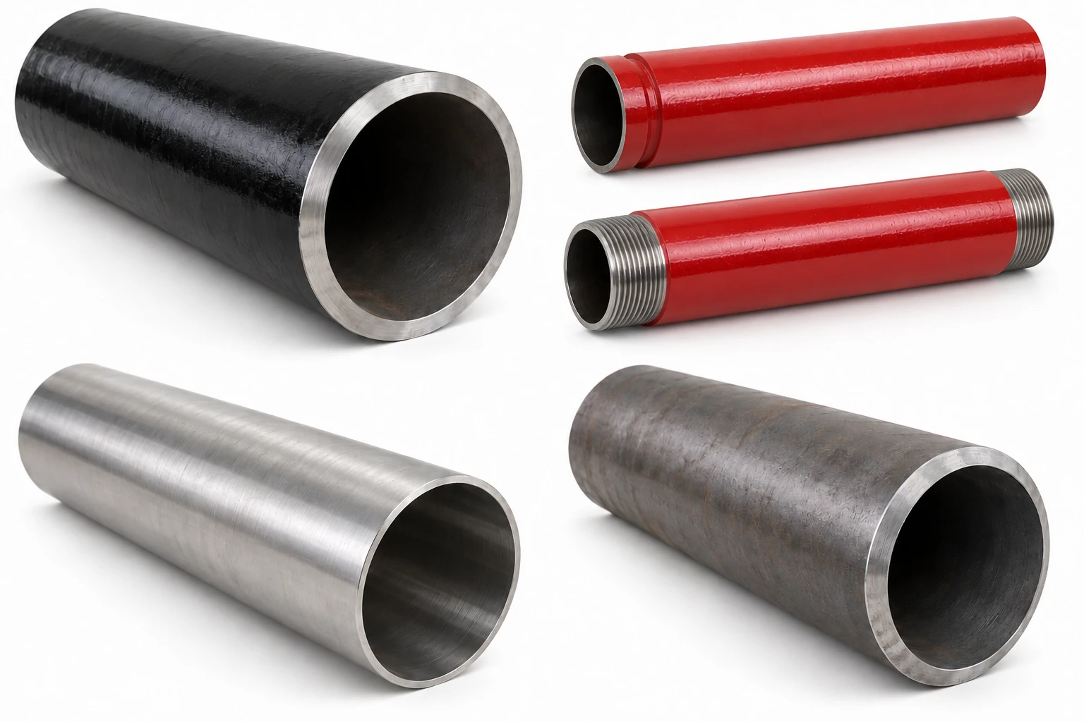Steel Pipes collection: Beveled, grooved, threaded and plain ends.